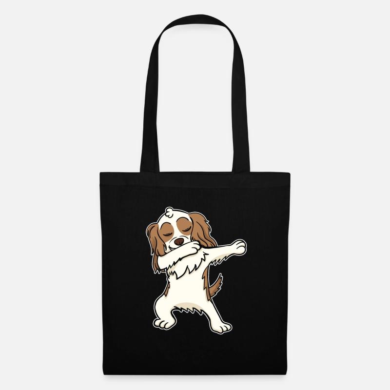 Cavalier King Charles Spaniel Dog Dabbing - Tote Bag - black