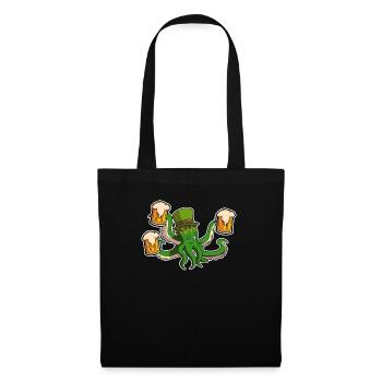 St. Patricks Day Beer Octopus Irish Shamrocktopus - Tote Bag - black - Front
