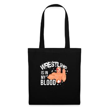 Cadeau Cool Wrestling est dans mon sang - Sac en tissu - noir - Devant