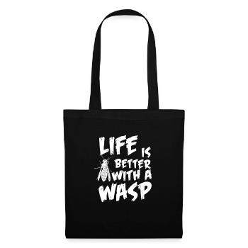 Guêpes vie insecte - Sac en tissu - noir - Devant
