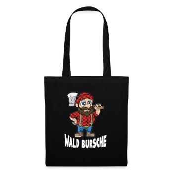 WALD BURSCHE Forestier forestier forestier bûcheron Dessin animé - Sac en tissu - noir - Devant