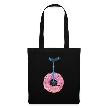 Donut Unicycle - Tote Bag - black - Front
