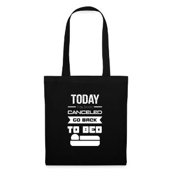 Retour au lit - Sac en tissu - noir - Devant