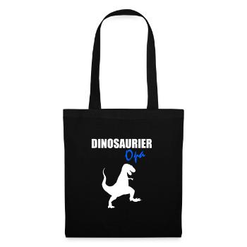 Dinosaurier Opa Geschenkidee - Stoffbeutel - Schwarz - Vorne