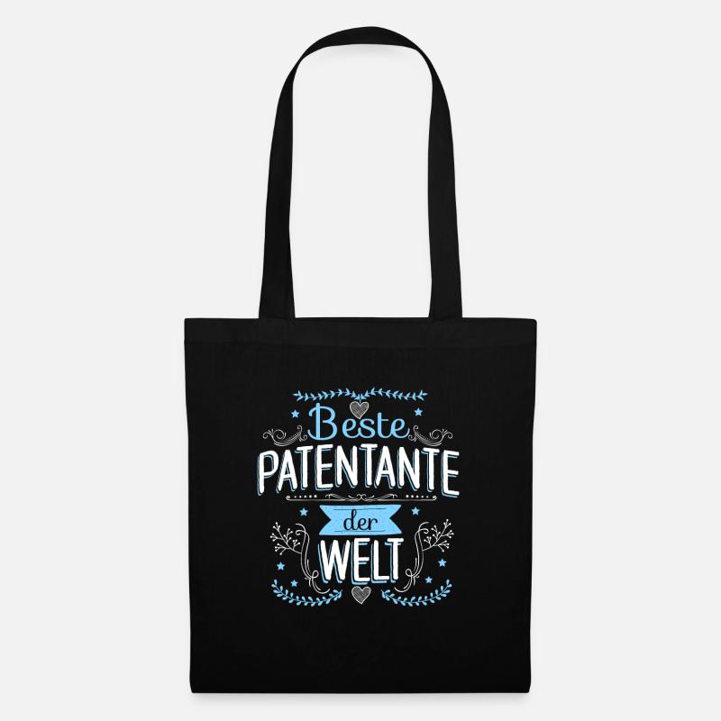 Patentante - Stoffbeutel - Schwarz