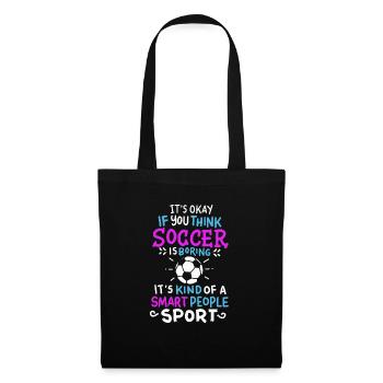 Fußball - Design - Fußballer - Spruch - Geschenk - Stoffbeutel - Schwarz - Vorne