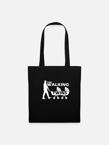 The Walking Twins - Stoffbeutel - Schwarz