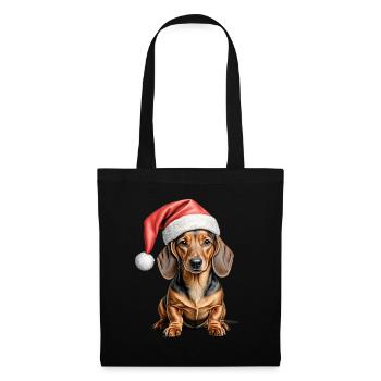 Dachshund christmas dog - Tote Bag - black - Front