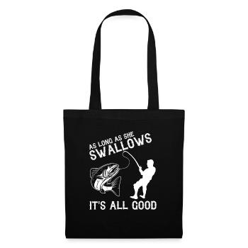 Fishing Angling Fish Fisher Fisherman Angler Gift - Tote Bag - black - Front