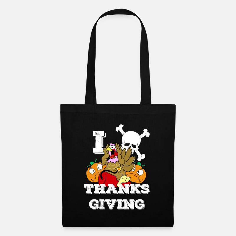 I hate Thanksgiving - Erntedankfest nein Danke - Stoffbeutel - Schwarz