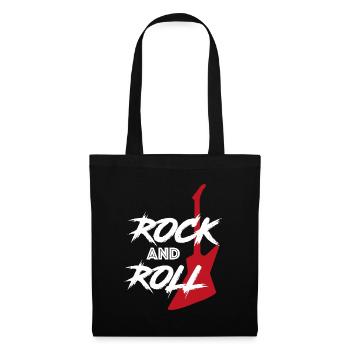 T-shirt guitare, rock and roll - Sac en tissu - noir - Devant