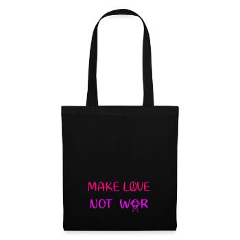 Faire l’amour - pas la guerre - Sac en tissu - noir - Devant