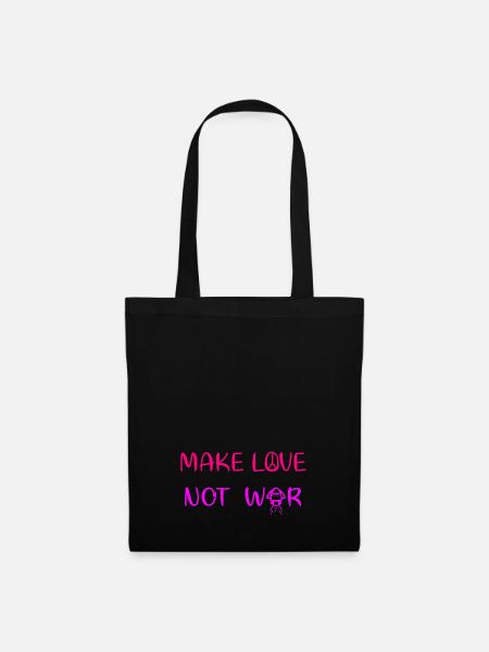 Make love - not war - Stoffbeutel - Schwarz