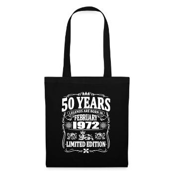 50 ans - né en février 1972 - Sac en tissu - noir - Devant