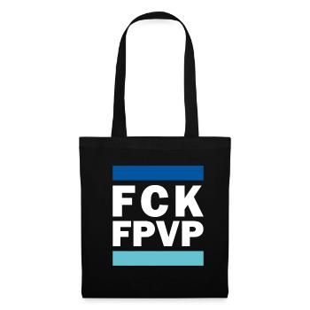 FCK FPVP Türkis Blau Hell - Stoffbeutel - Schwarz - Vorne