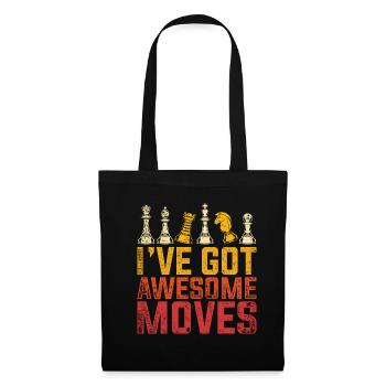 Échecs cadeau joueur d'échecs - Sac en tissu - noir - Devant