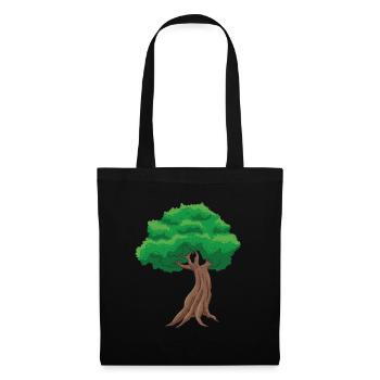Bonsai Baum - Stoffbeutel - Schwarz - Vorne