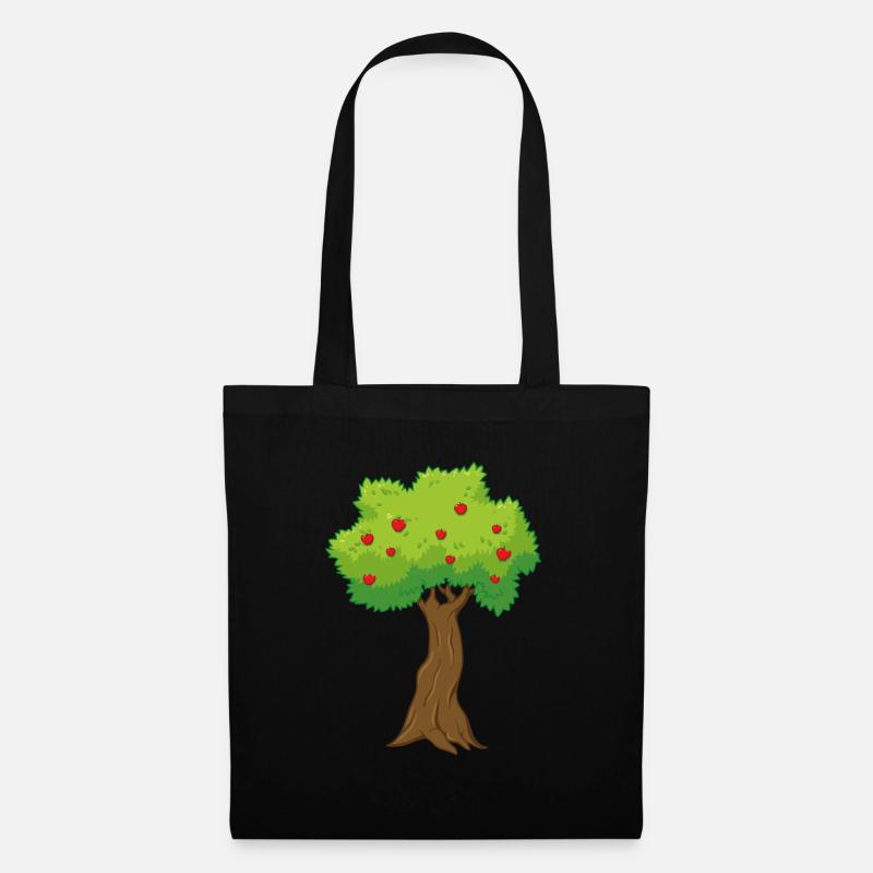 Apfelbaum - Stoffbeutel - Schwarz