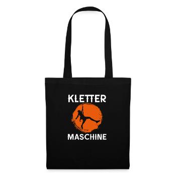 Kletter Maschine - Kletter - Kletterer - Bergsteig - Stoffbeutel - Schwarz - Vorne