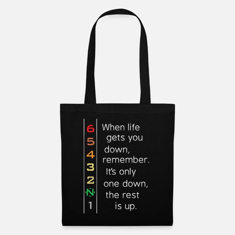 When life gets you down - Motorcycle / Motorcycle - Tote Bag - black
