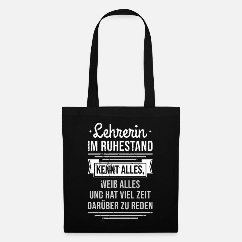 Lehrerin im Ruhestand - Stoffbeutel - Schwarz