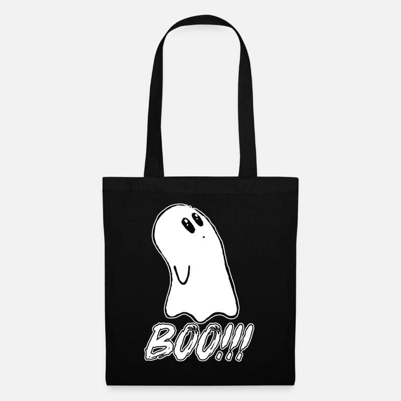 Geist Halloween Boo - Stoffbeutel - Schwarz