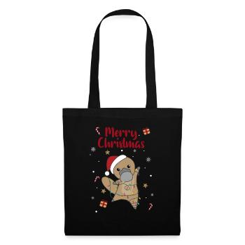 Platypus Christmas Platypuses cute animals - Tote Bag - black - Front