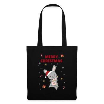 Lapin Joyeux Noël Animaux d’hiver Lapins - Sac en tissu - noir - Devant