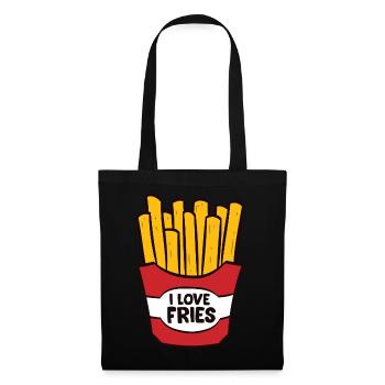 Fries - I LOVE FRIES - Tote Bag - black - Front