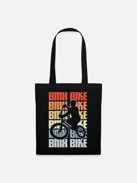 Vintage BMX Fahrrad - Stoffbeutel - Schwarz