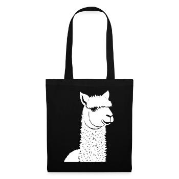 Drôle d’Alpaga Silhouette Effronté Fun Alpagas - Sac en tissu - noir - Devant