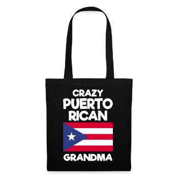 Puerto Rico | Puerto Ricaner Flagge Geschenkideen - Stoffbeutel - Schwarz - Vorne