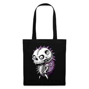 Crâne de hérisson // Totenkopf Igel FS0115 - Sac en tissu - noir - Devant