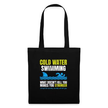 Funny Cold Water Swimming Shark - Tote Bag - black - Front