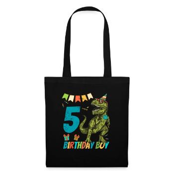 5 ans fête d'anniversaire pour enfants - Sac en tissu - noir - Devant
