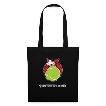 Haut de tennis suisse pour joueurs suisses, - Sac en tissu - noir - Devant
