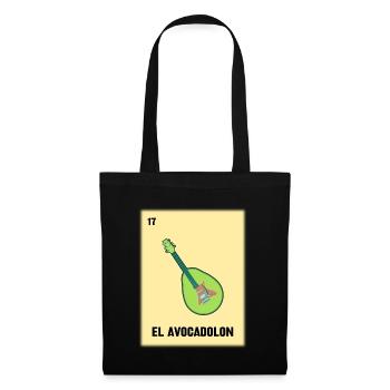 El Avocadolon Jeux de cartes de guitare mexicaine - Sac en tissu - noir - Devant