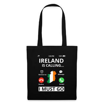Irland Flagge Vintage Irische Fahne Dublin - Stoffbeutel - Schwarz - Vorne