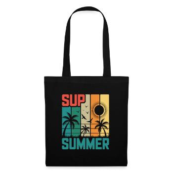 SUP summer - Palm Trees & Beach - Tote Bag - black - Front