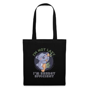 Koala I'm Not Lazy I'm Energy Efficient - Tote Bag - black - Front