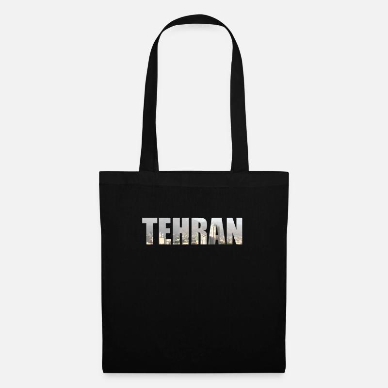 Teheran Iran Skyline - Stoffbeutel - Schwarz