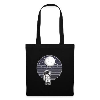 Astronaut moon balloon space planet gift - Tote Bag - black - Front