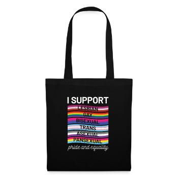 lgbt - Stoffbeutel - Schwarz - Vorne