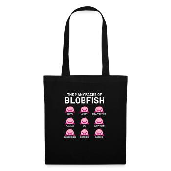 Funny blob fish blob mr man lady sayings - Tote Bag - black - Front