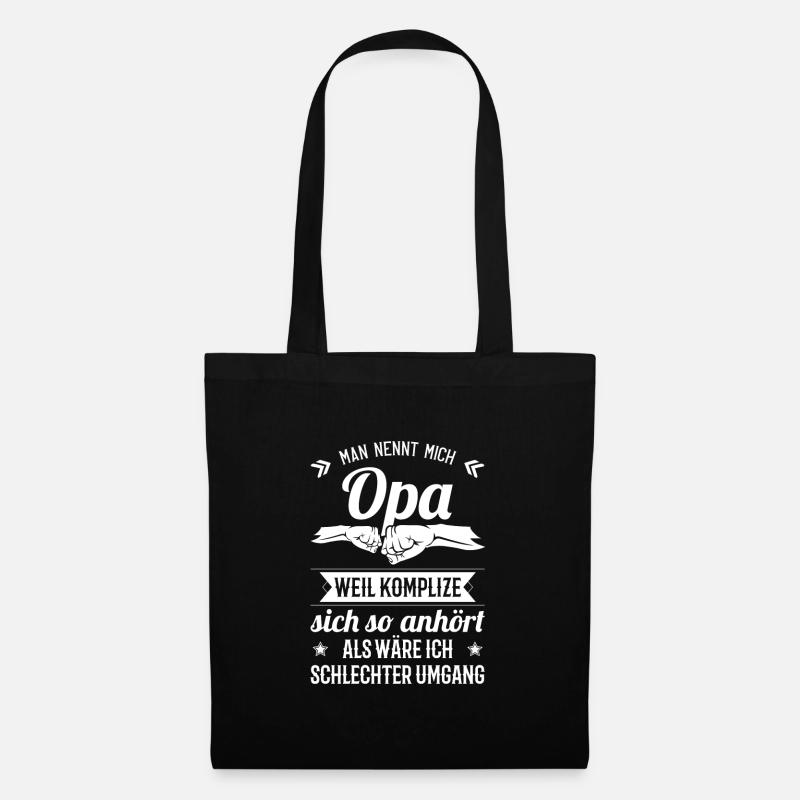 Mann Opa Vatertagsgeschenk Papa Vater Opa Vatertag - Stoffbeutel - Schwarz