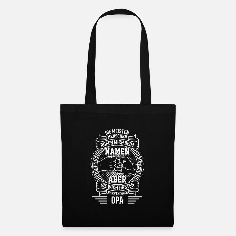 Lustig Vatertag Opa Vater Papa Spruch Opa Geschenk - Stoffbeutel - Schwarz