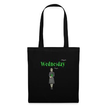 Mercredi Halloween effrayant drôle famille Addams cadeau - Sac en tissu - noir - Devant