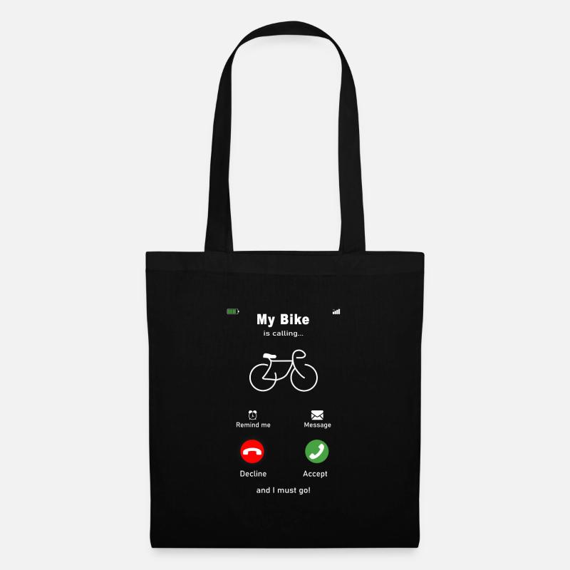 My Bike is calling - Stoffbeutel - Schwarz