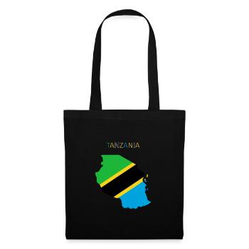 Drapeau de la Tanzanie - Art Design - Sac en tissu - noir - Devant