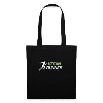 Cadeau de course Vegan Runner - Sac en tissu - noir - Devant